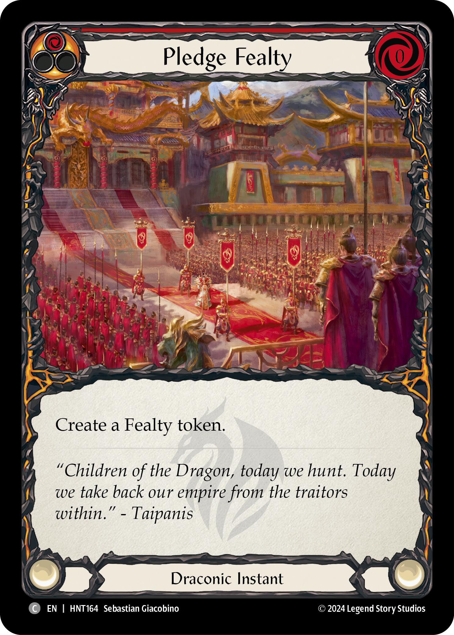 Pledge Fealty (Red) [HNT164] (The Hunted)  Rainbow Foil | Good Games Morley