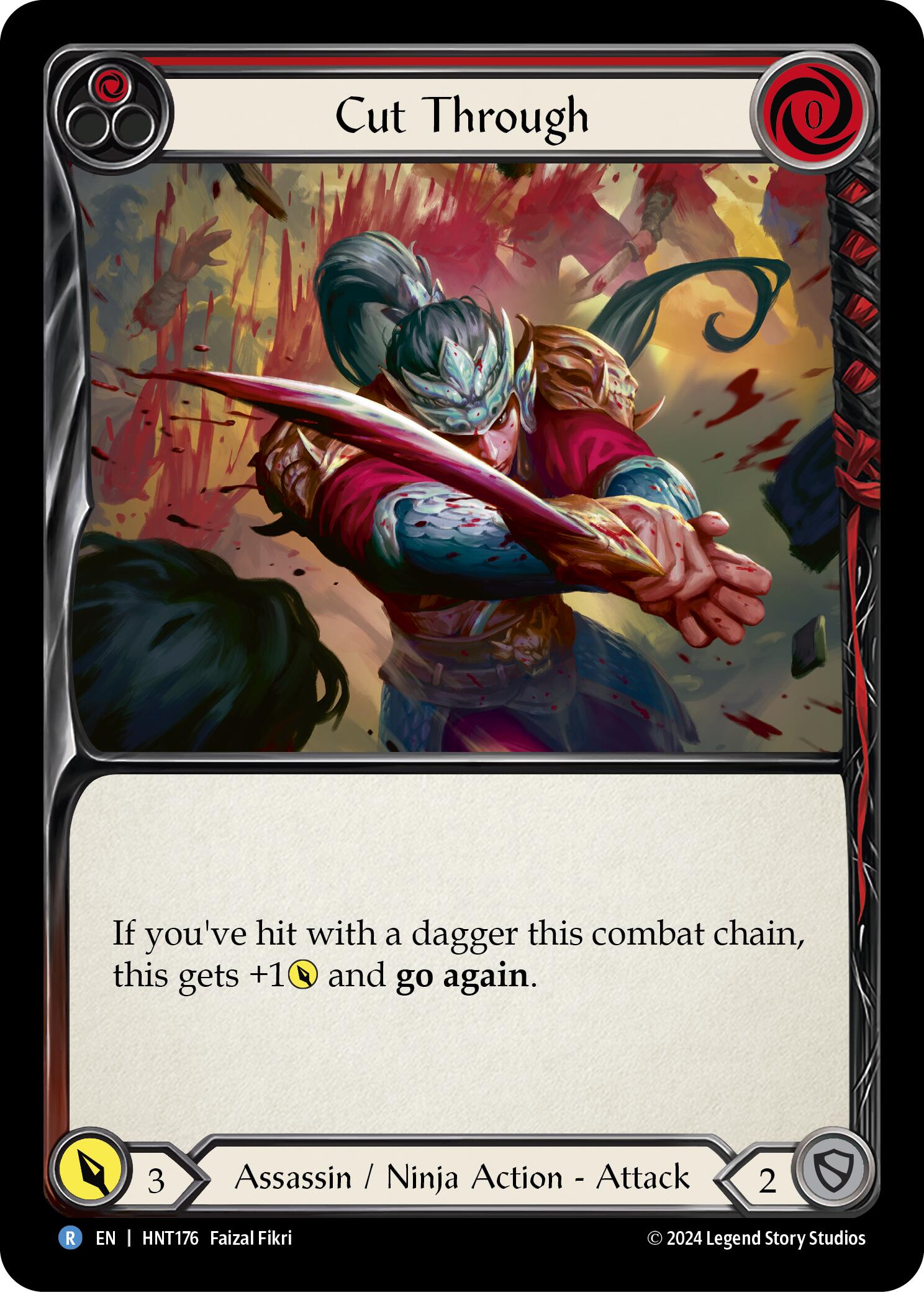 Cut Through (Red) [HNT176] (The Hunted)  Rainbow Foil | Good Games Morley