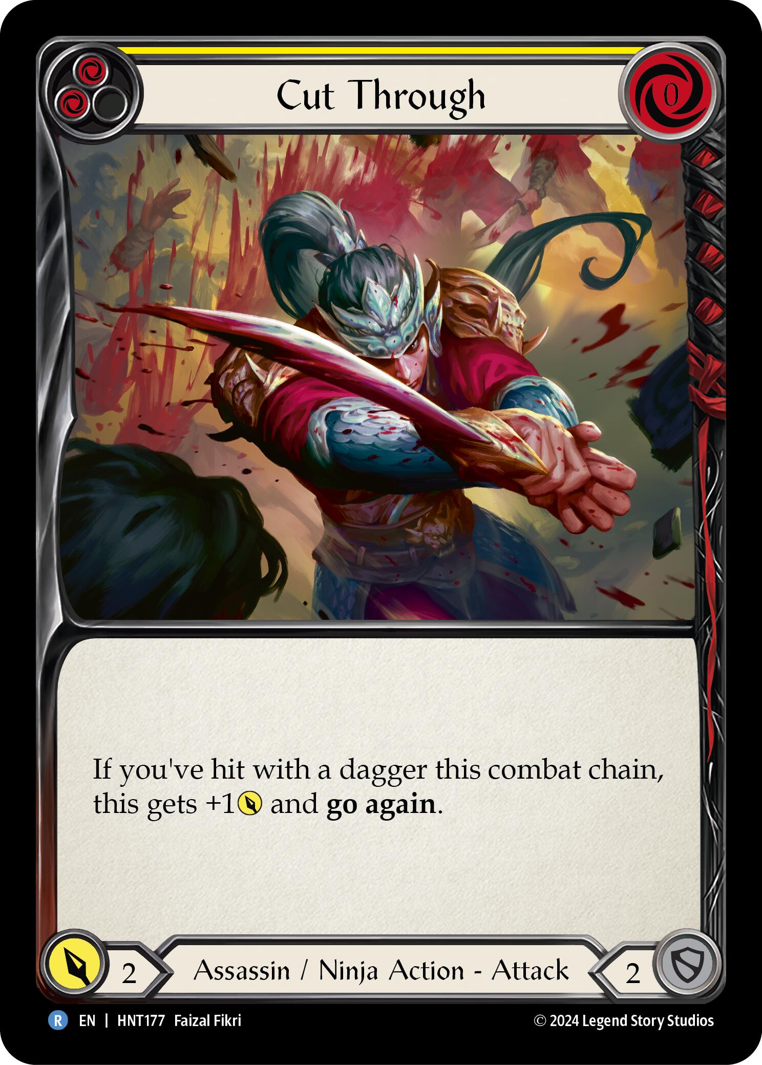 Cut Through (Yellow) [HNT177] (The Hunted)  Rainbow Foil | Good Games Morley