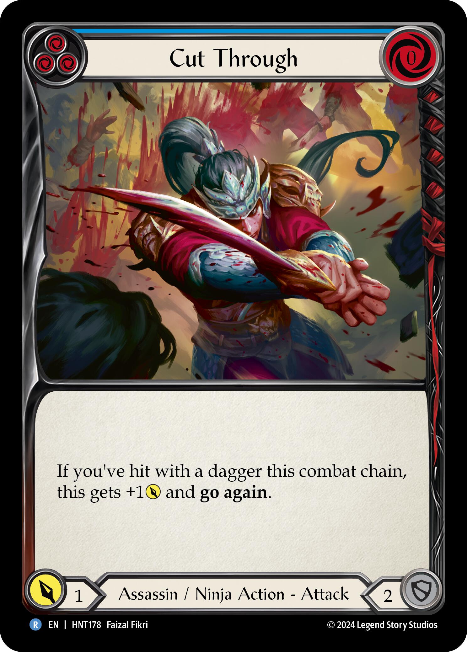 Cut Through (Blue) [HNT178] (The Hunted)  Rainbow Foil | Good Games Morley