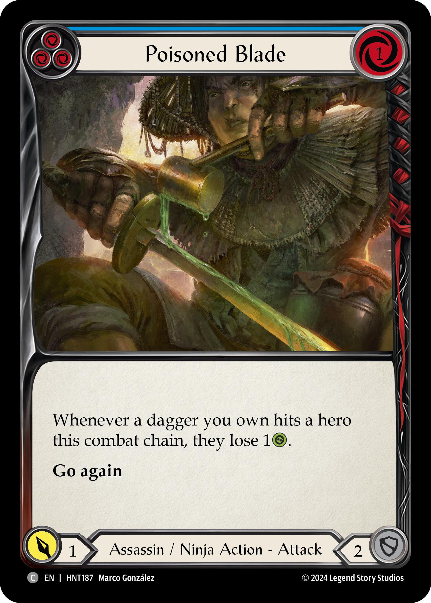 Poisoned Blade (Blue) [HNT187] (The Hunted)  Rainbow Foil | Good Games Morley
