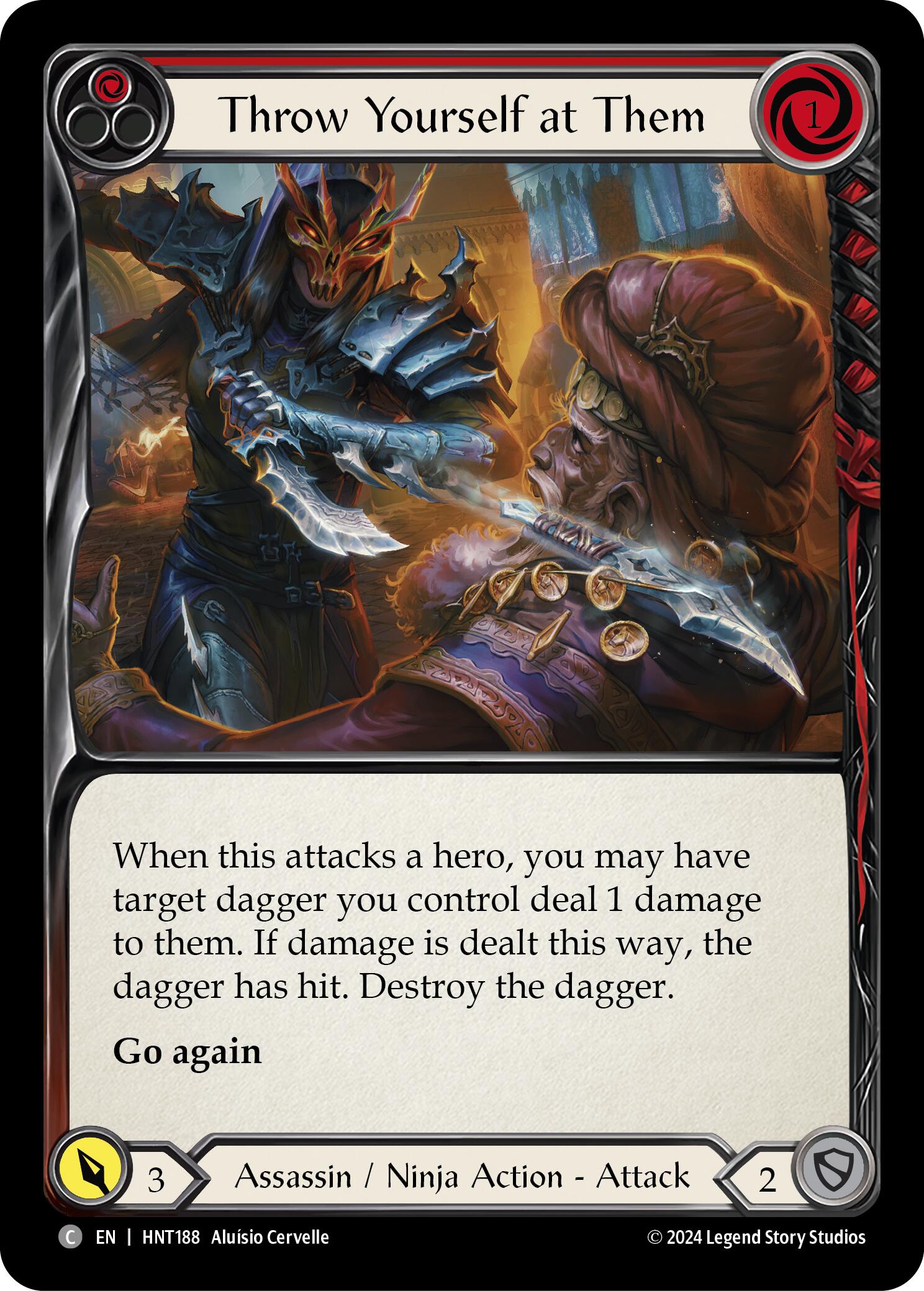 Throw Yourself at Them (Red) [HNT188] (The Hunted)  Rainbow Foil | Good Games Morley