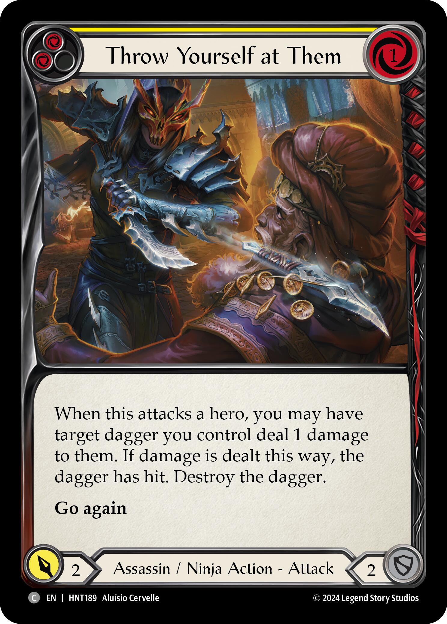 Throw Yourself at Them (Yellow) [HNT189] (The Hunted)  Rainbow Foil | Good Games Morley