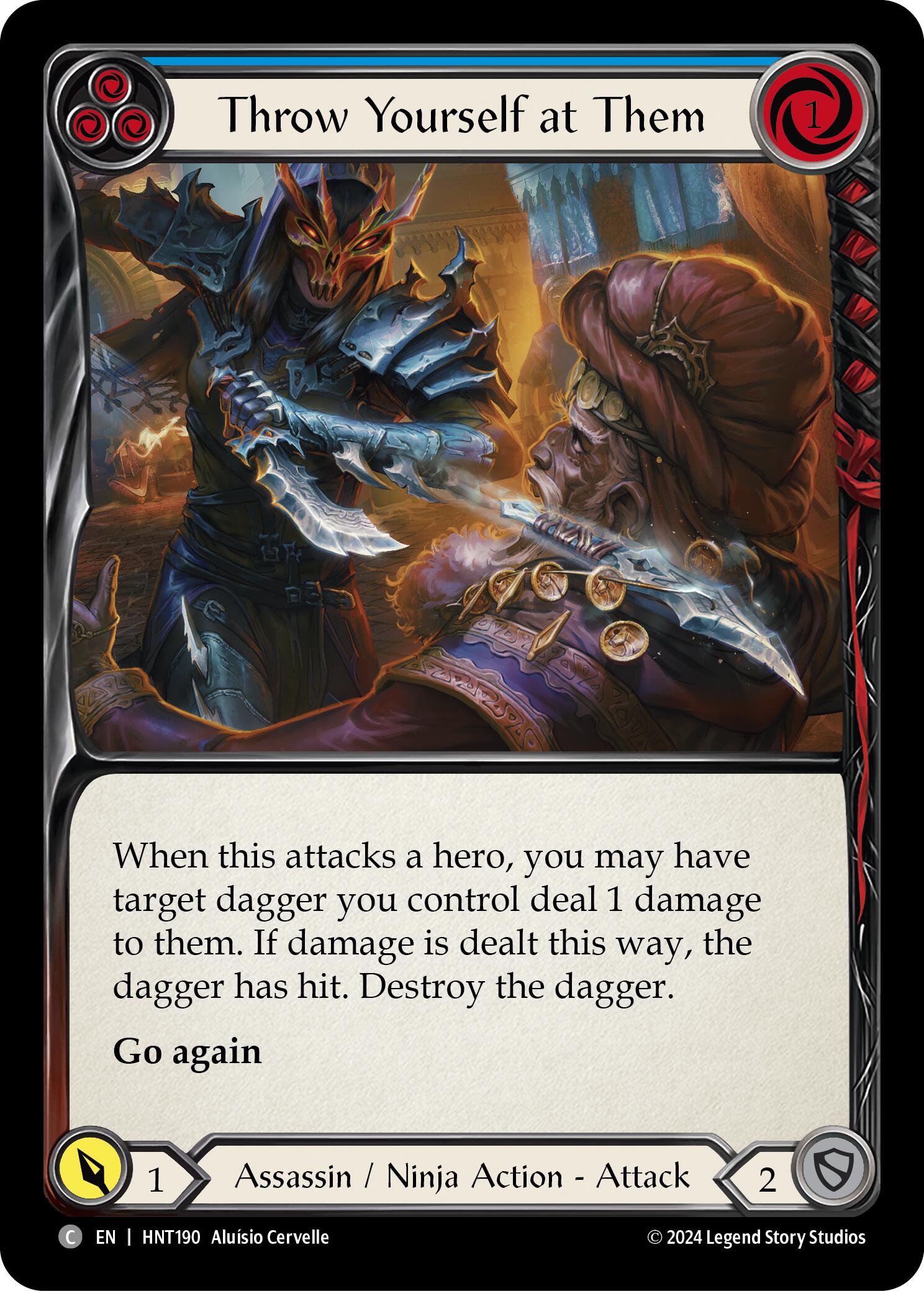 Throw Yourself at Them (Blue) [HNT190] (The Hunted)  Rainbow Foil | Good Games Morley