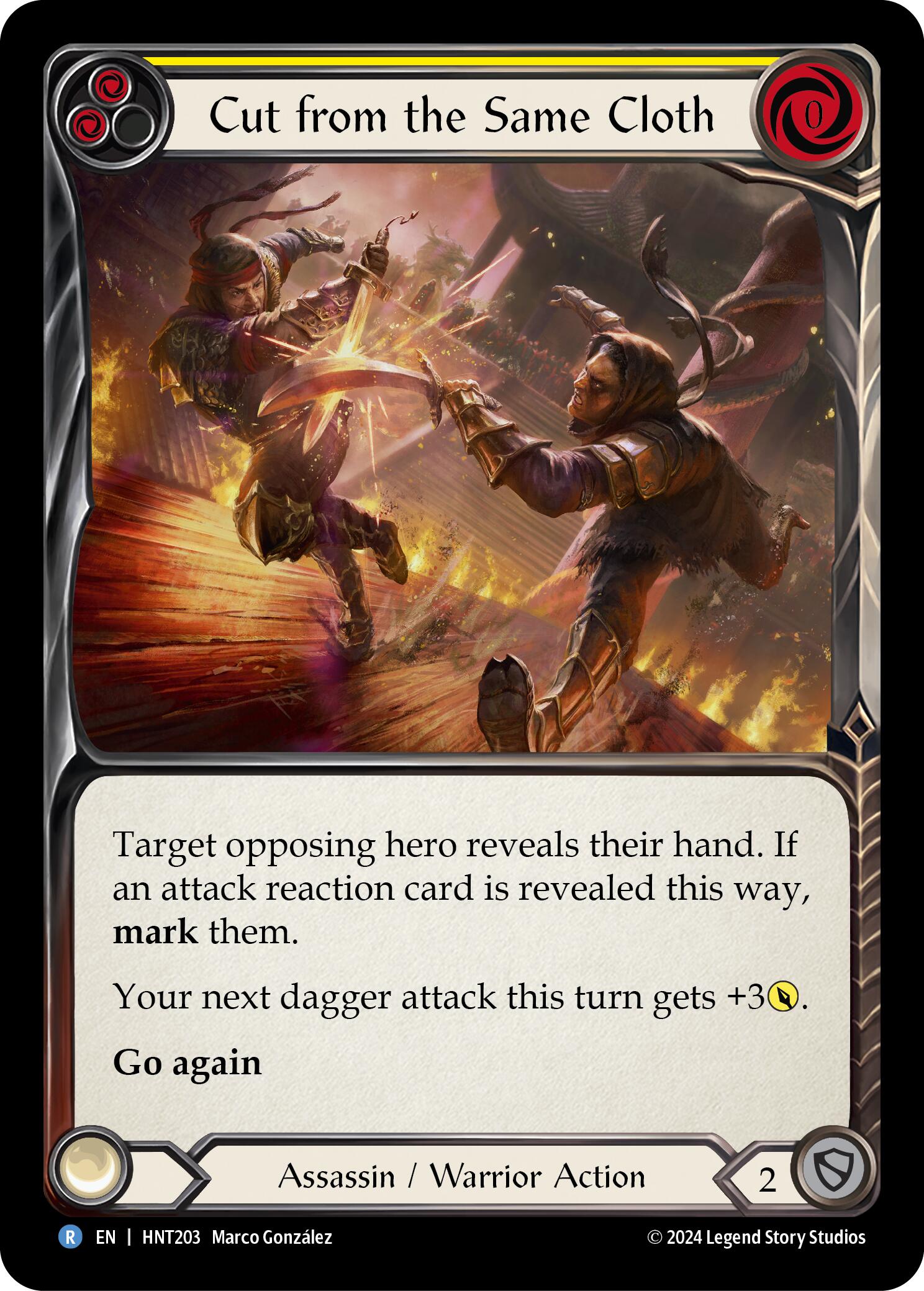 Cut from the Same Cloth (Yellow) [HNT203] (The Hunted)  Rainbow Foil | Good Games Morley
