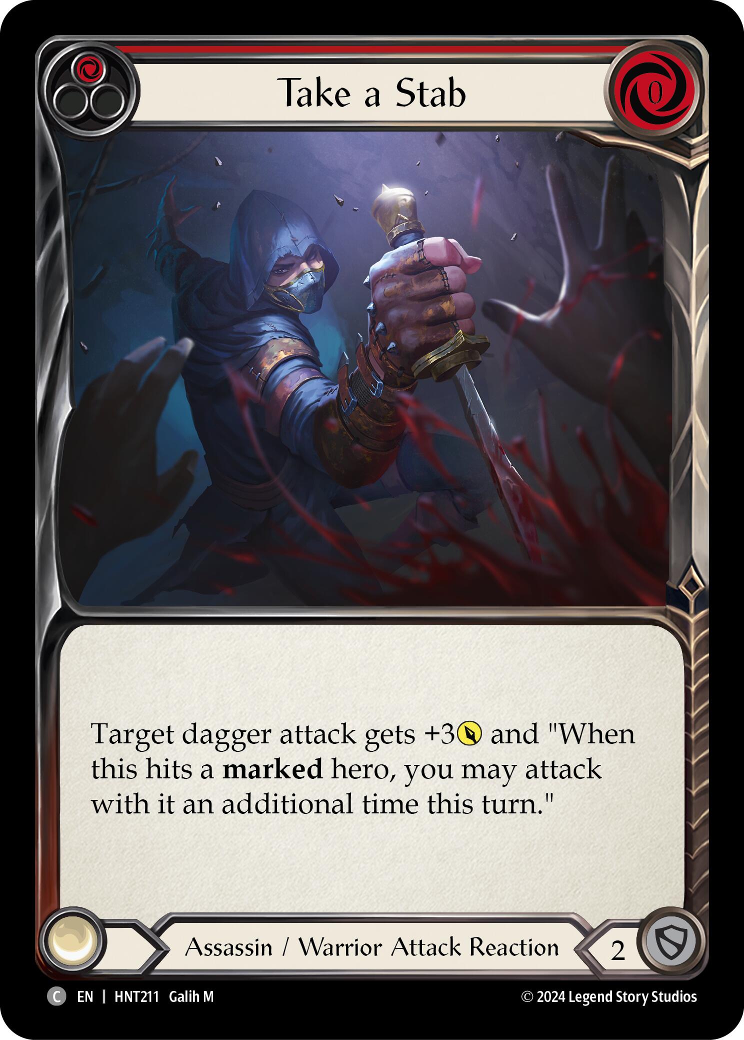 Take a Stab (Red) [HNT211] (The Hunted)  Rainbow Foil | Good Games Morley