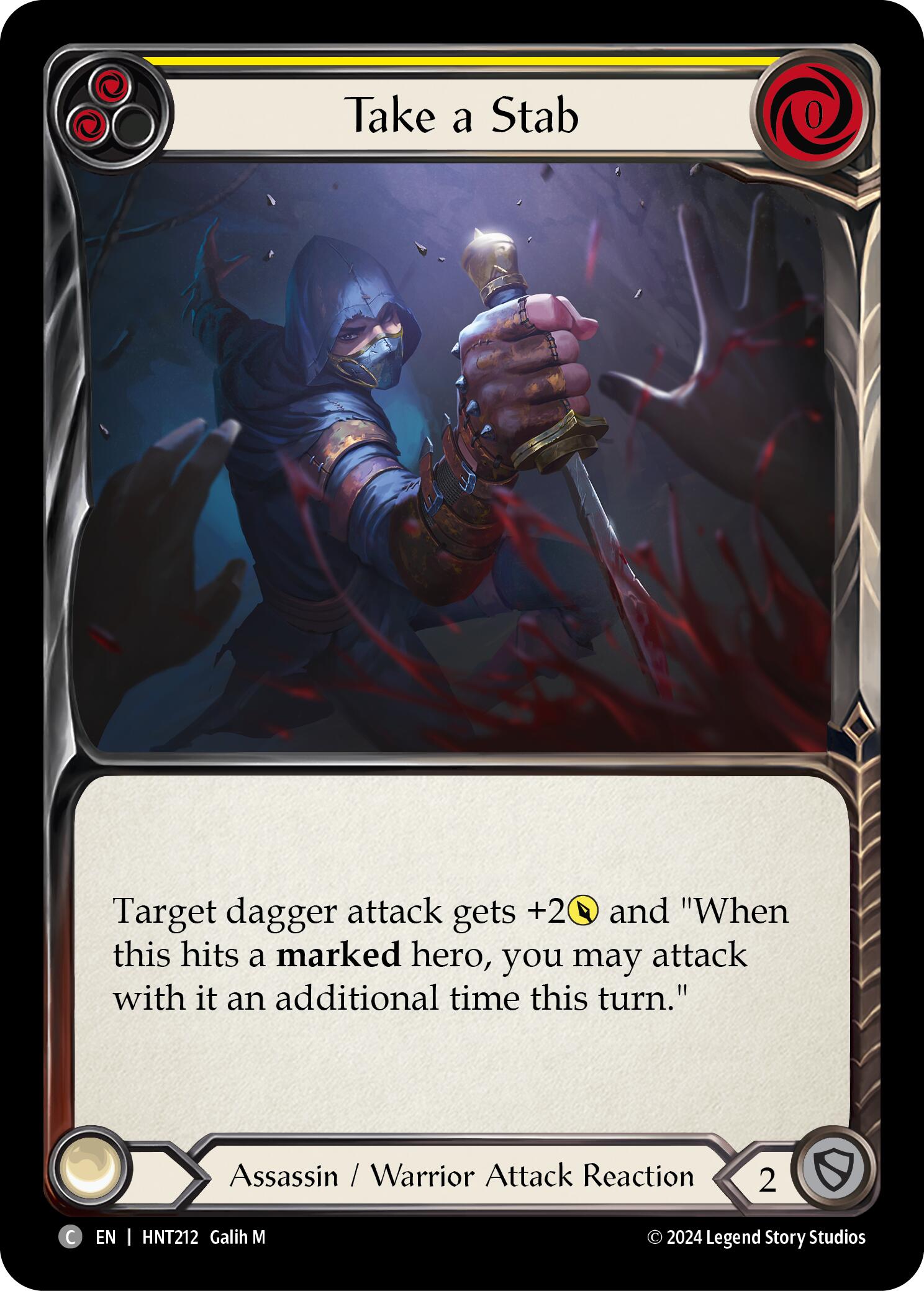 Take a Stab (Yellow) [HNT212] (The Hunted)  Rainbow Foil | Good Games Morley