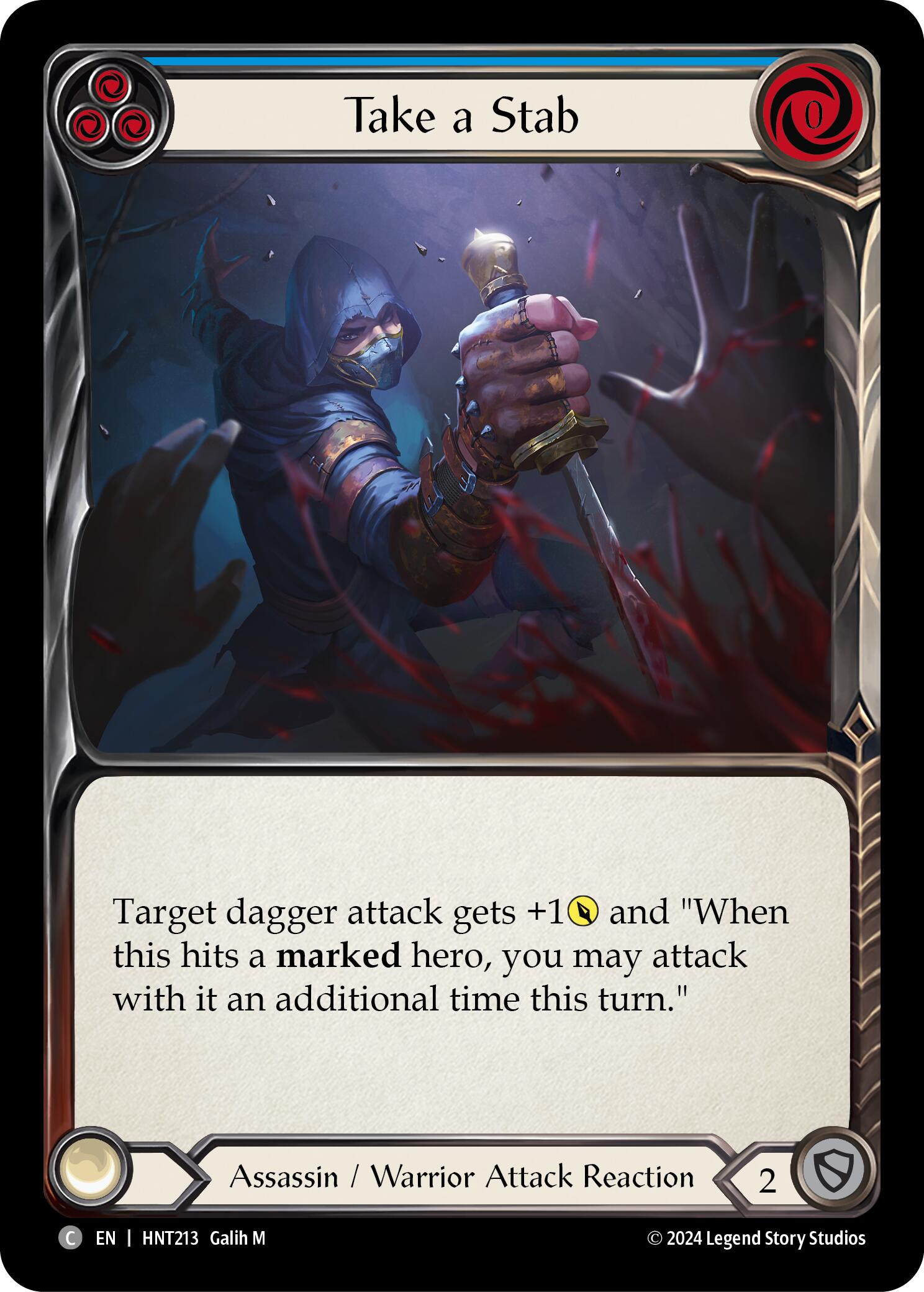 Take a Stab (Blue) [HNT213] (The Hunted)  Rainbow Foil | Good Games Morley