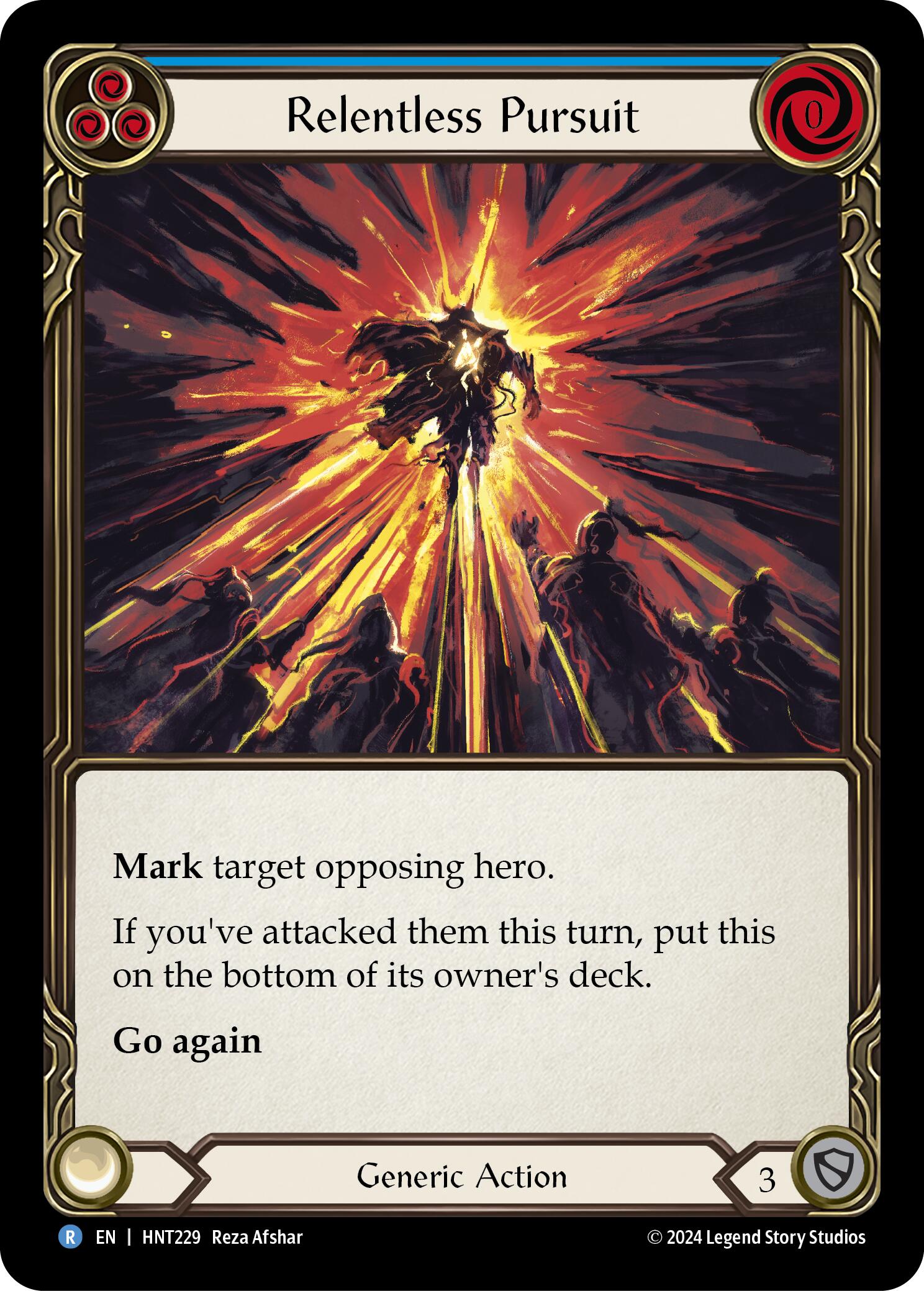 Relentless Pursuit (Blue) [HNT229] (The Hunted)  Rainbow Foil | Good Games Morley