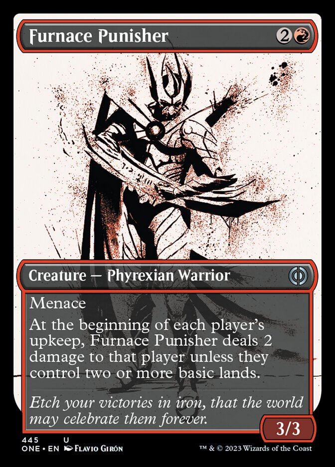 Furnace Punisher (Showcase Ichor Step-and-Compleat Foil) [Phyrexia: All Will Be One] | Good Games Morley