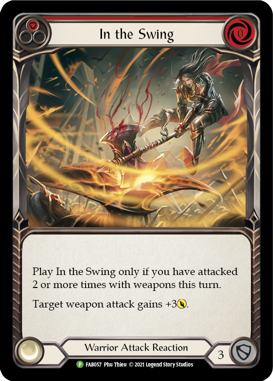 In the Swing (Red) [FAB057] (Promo)  Rainbow Foil | Good Games Morley