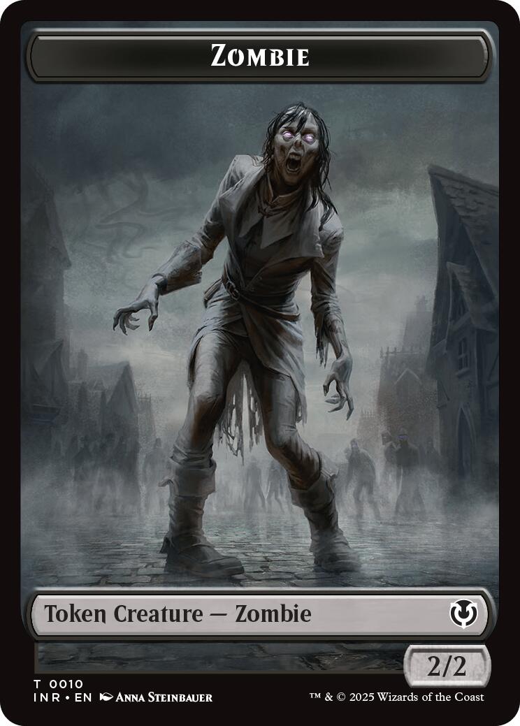 Zombie (0010) // Blood Double-Sided Token [Innistrad Remastered Tokens] | Good Games Morley