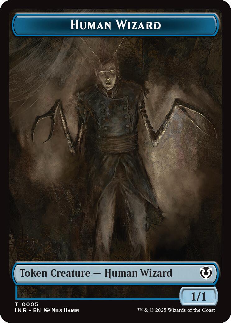 Human Wizard // Emblem - Jace, Unraveler of Secrets Double-Sided Token [Innistrad Remastered Tokens] | Good Games Morley