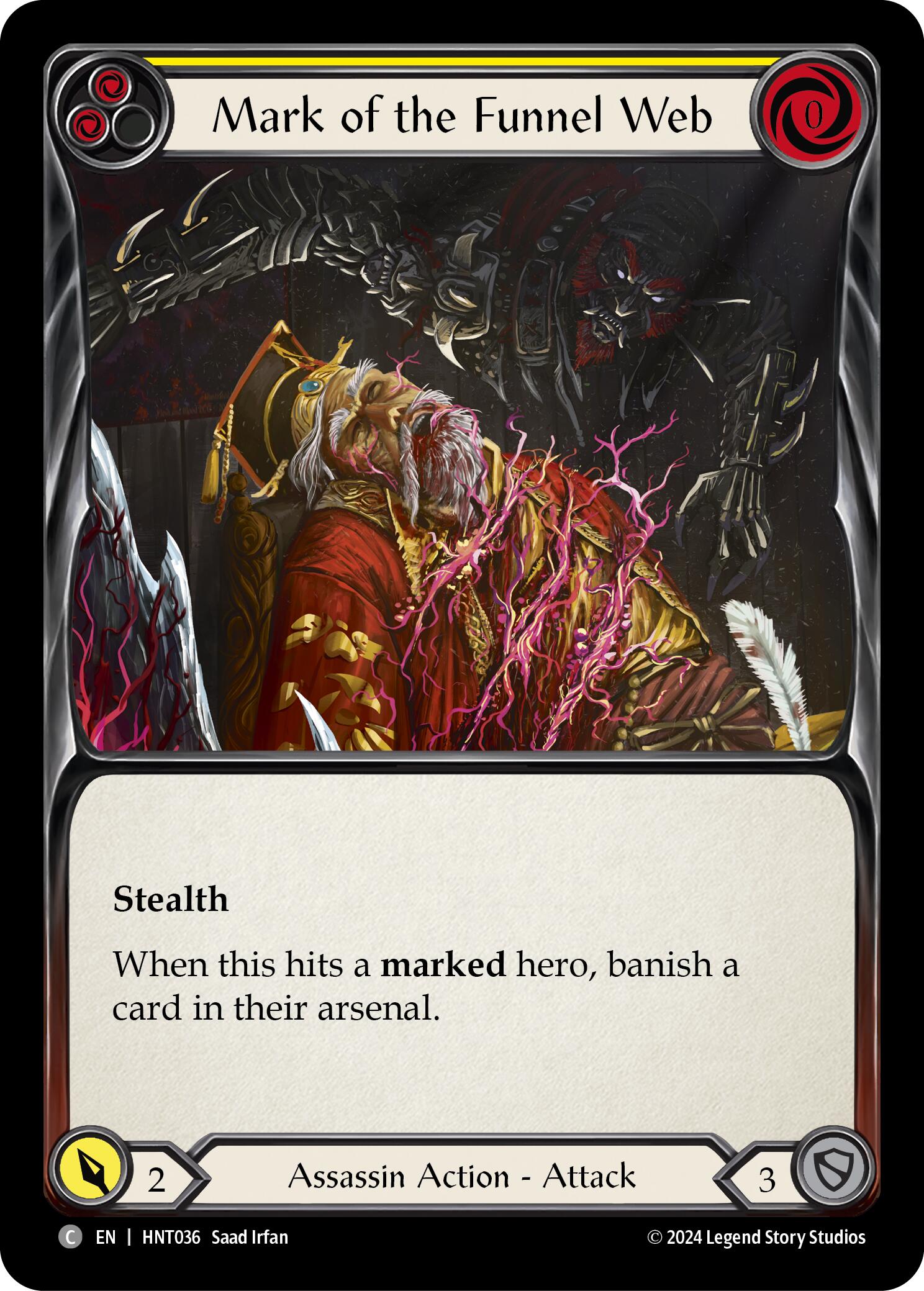 Mark of the Funnel Web (Yellow) [HNT036] (The Hunted)  Rainbow Foil | Good Games Morley