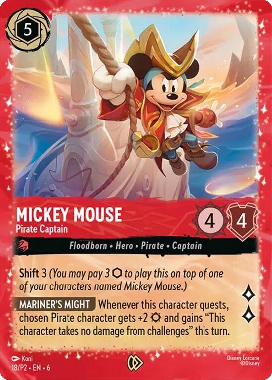 Mickey Mouse - Pirate Captain (18) [Promo Cards] | Good Games Morley