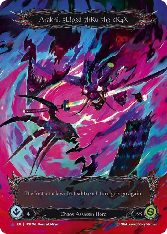 Arakni, 5L!p3d 7hRu 73h cR4X (Marvel) [HNT261] (The Hunted)  Cold Foil | Good Games Morley