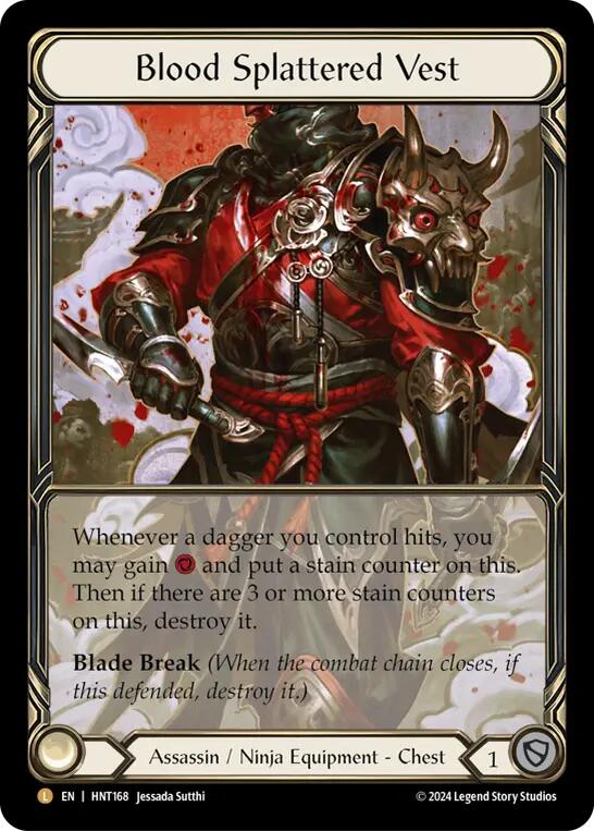 Blood Splattered Vest (Extended Art) [HNT168] (The Hunted)  Cold Foil | Good Games Morley