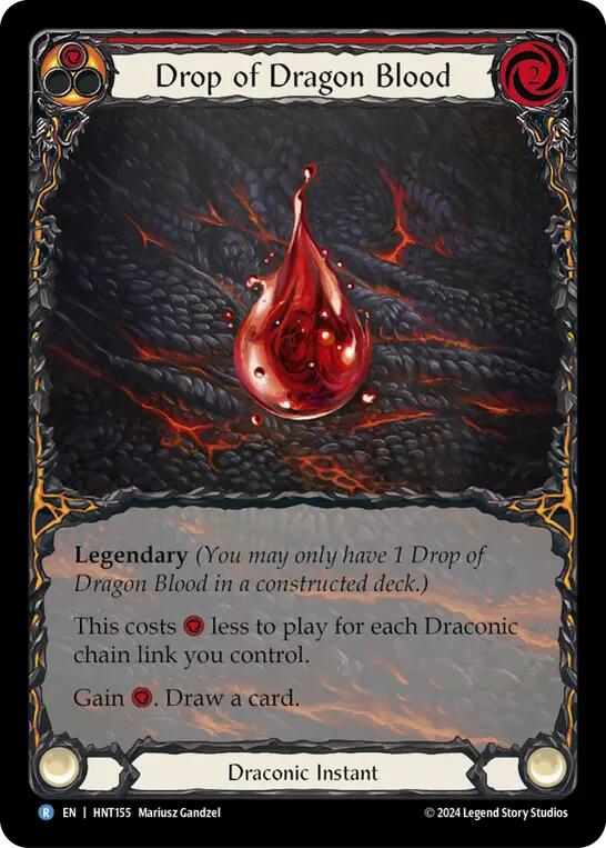 Drop of Dragon Blood (Red) (Extended Art) [HNT155] (The Hunted)  Rainbow Foil | Good Games Morley