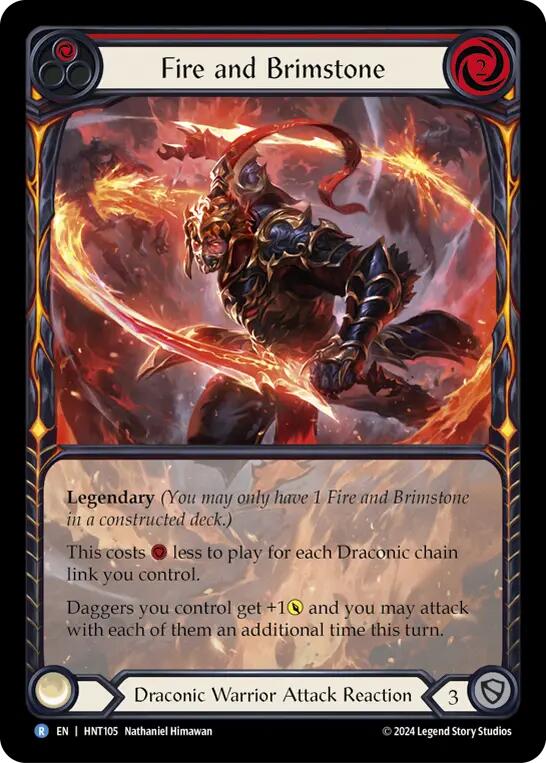 Fire and Brimstone (Extended Art) [HNT105] (The Hunted)  Rainbow Foil | Good Games Morley