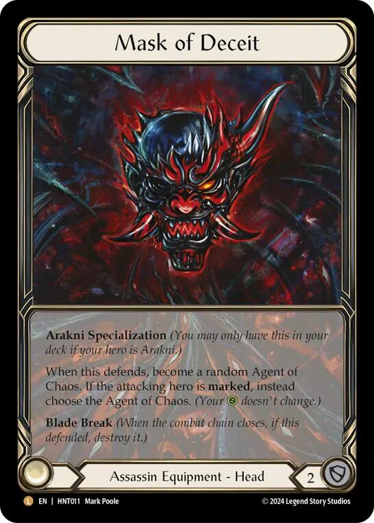 Mask of Deceit (Extended Art) [HNT011] (The Hunted)  Cold Foil | Good Games Morley