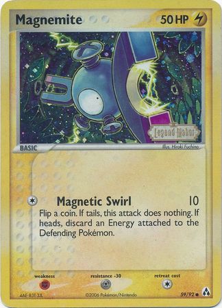 Magnemite (59/92) (Stamped) [EX: Legend Maker] | Good Games Morley