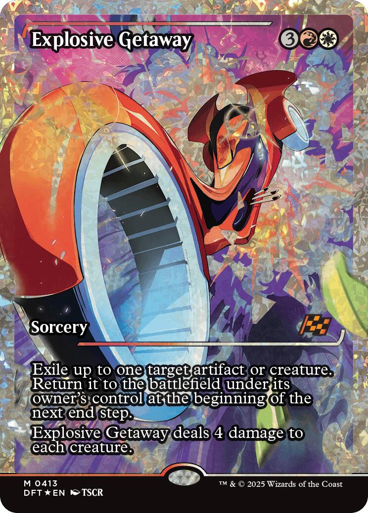 Explosive Getaway (Showcase Fracture Foil) (Japanese) [Aetherdrift] | Good Games Morley