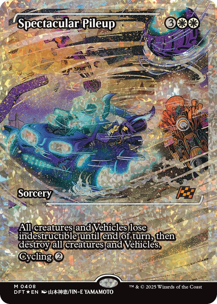 Spectacular Pileup (Showcase Fracture Foil) (Japanese) [Aetherdrift] | Good Games Morley