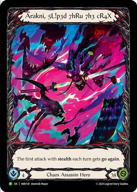 Arakni, 5L!p3d 7hRu 73h cR4X (Extended Art) [HER130] (Promo)  Cold Foil | Good Games Morley