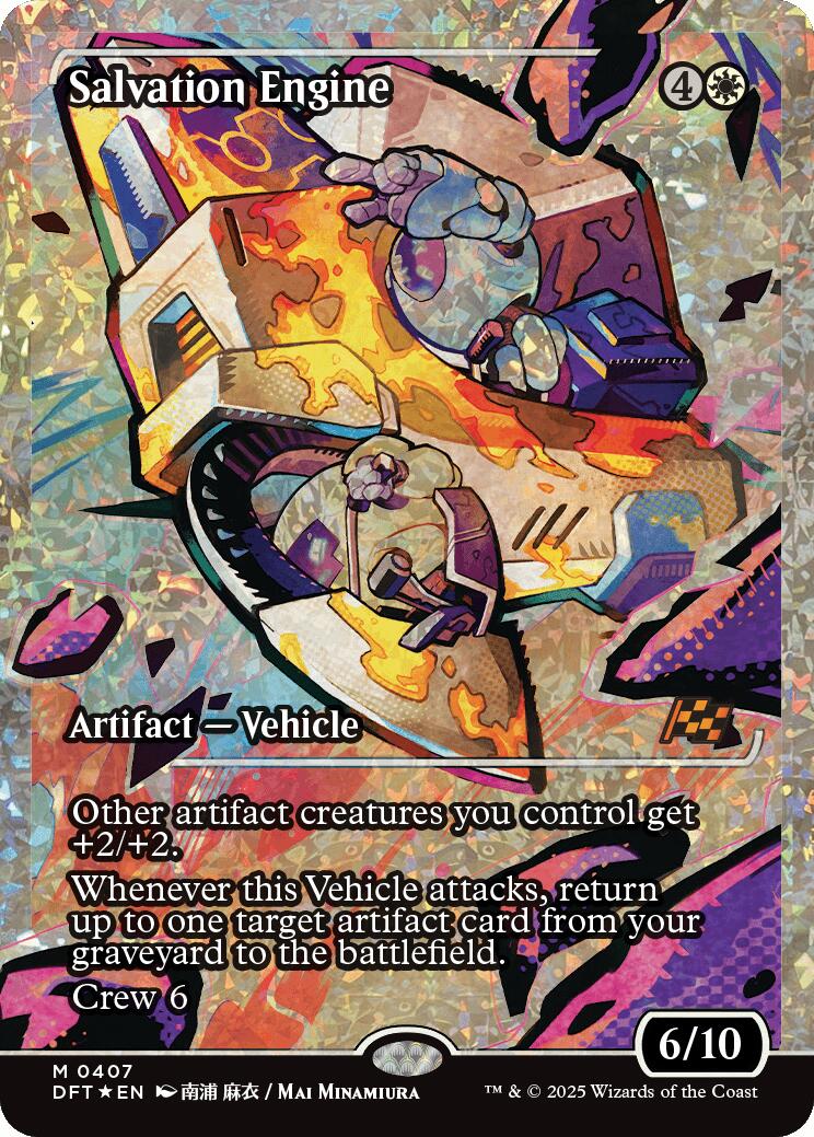 Salvation Engine (Showcase Fracture Foil) (Japanese) [Aetherdrift] | Good Games Morley