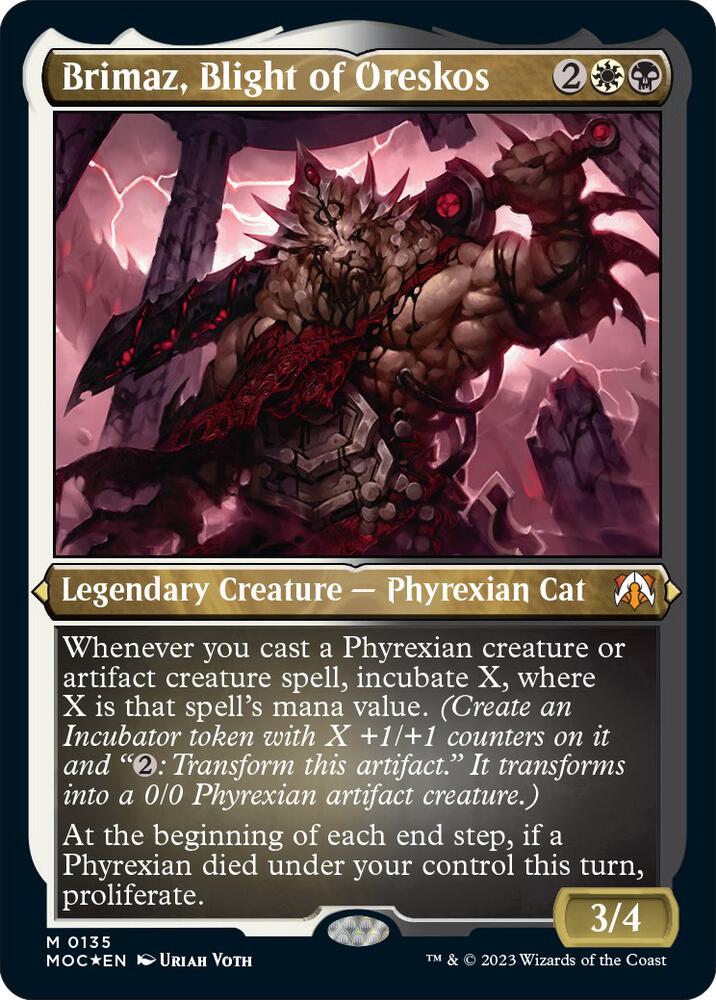 Brimaz Blight of Oreskos Display Commander Thick Stock 135 (Commander: March of the Machine)  - Foil | Good Games Morley