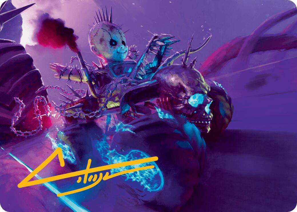 Pactdoll Terror Art Card (Gold-Stamped Signature) [Aetherdrift Art Series] | Good Games Morley