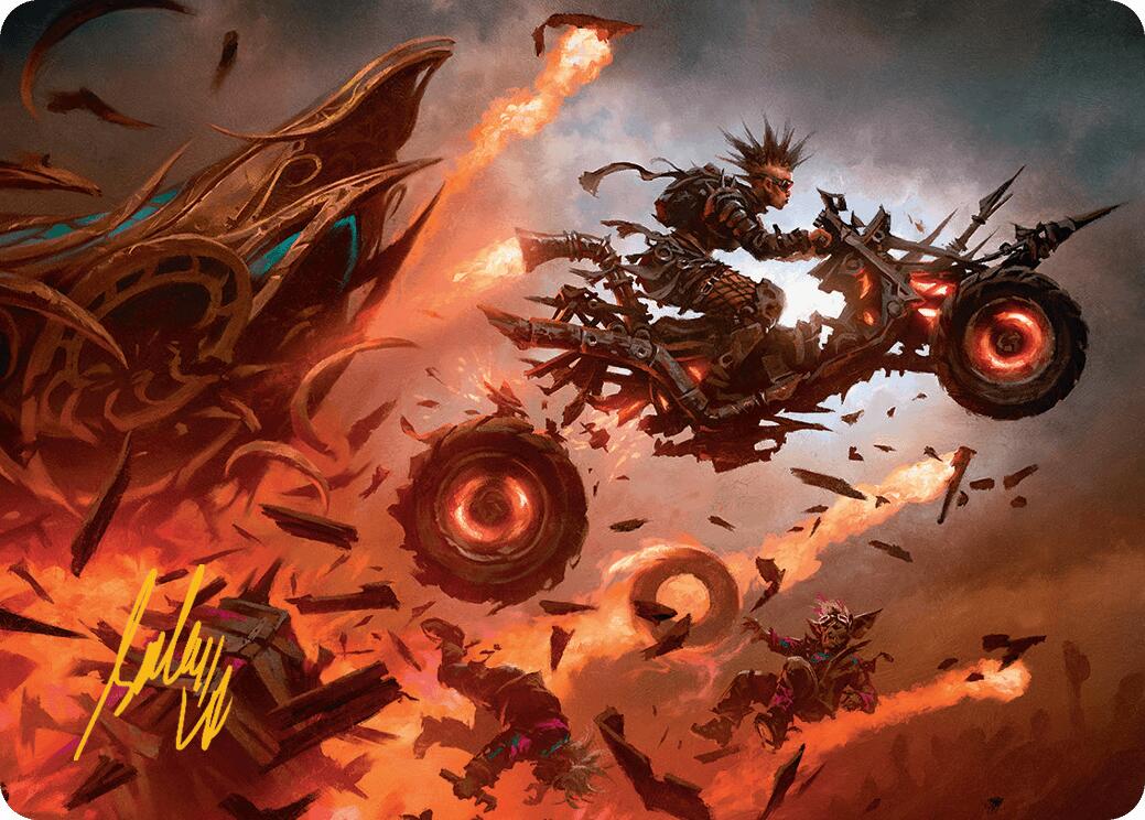 Gastal Blockbuster Art Card (Gold-Stamped Signature) [Aetherdrift Art Series] | Good Games Morley