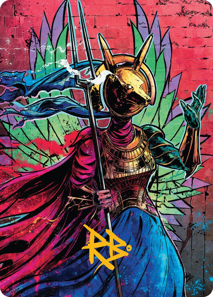 Hazoret, Godseeker Art Card (Gold-Stamped Signature) [Aetherdrift Art Series] | Good Games Morley