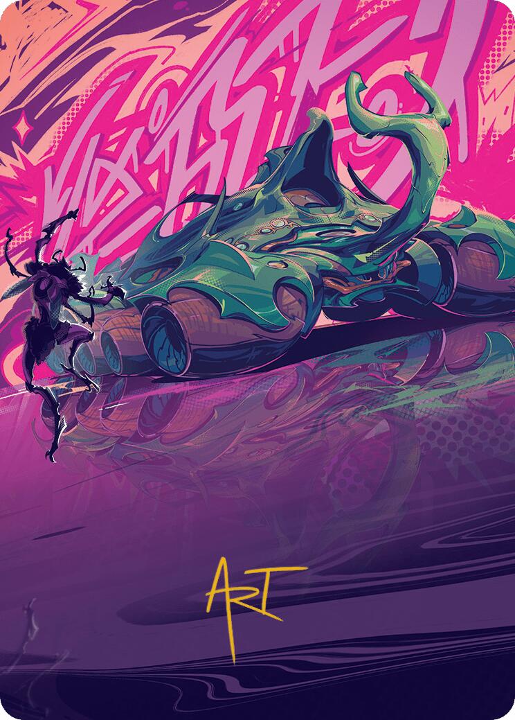 Earthrumbler Art Card (Gold-Stamped Signature) [Aetherdrift Art Series] | Good Games Morley