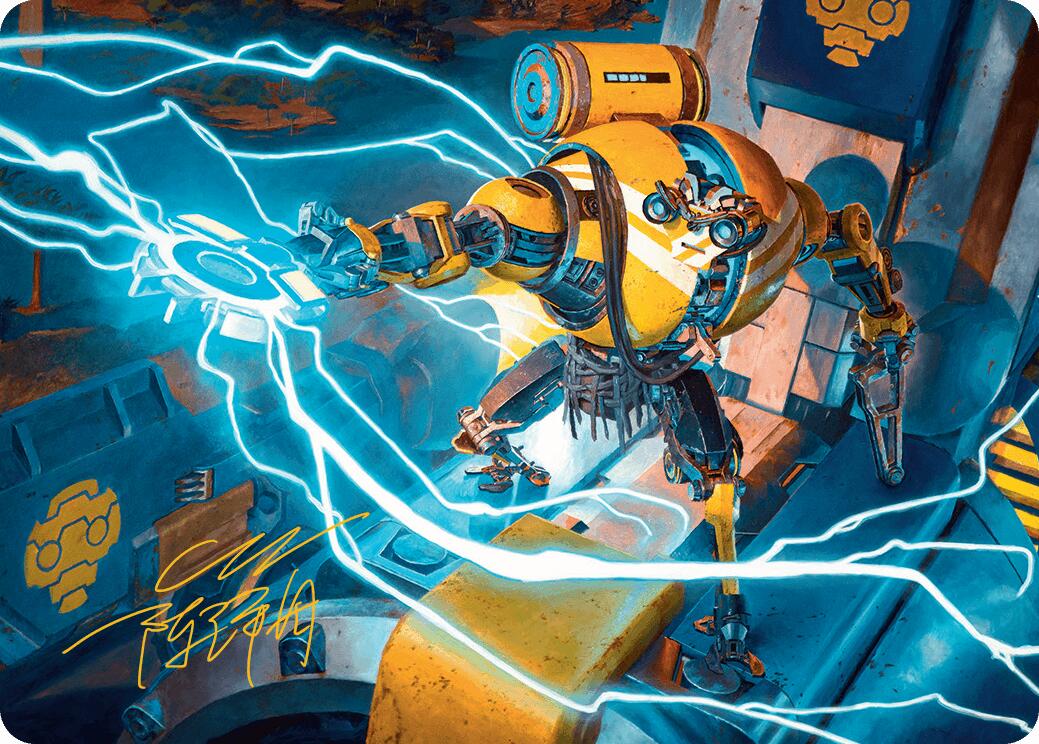 Mendicant Core, Guidelight Art Card (12/54) (Gold-Stamped Signature) [Aetherdrift Art Series] | Good Games Morley