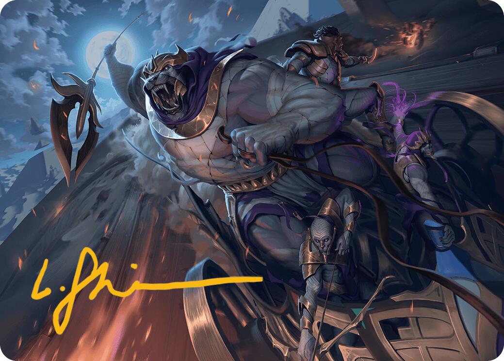 Zahur, Glory's Past Art Card (Gold-Stamped Signature) [Aetherdrift Art Series] | Good Games Morley