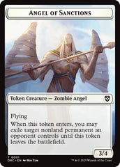 Angel of Sanctions // Zombie (0003) Double-Sided Token [Aetherdrift Tokens] | Good Games Morley