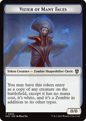 Vizier of Many Faces // Zombie (0003) Double-Sided Token [Aetherdrift Tokens] | Good Games Morley
