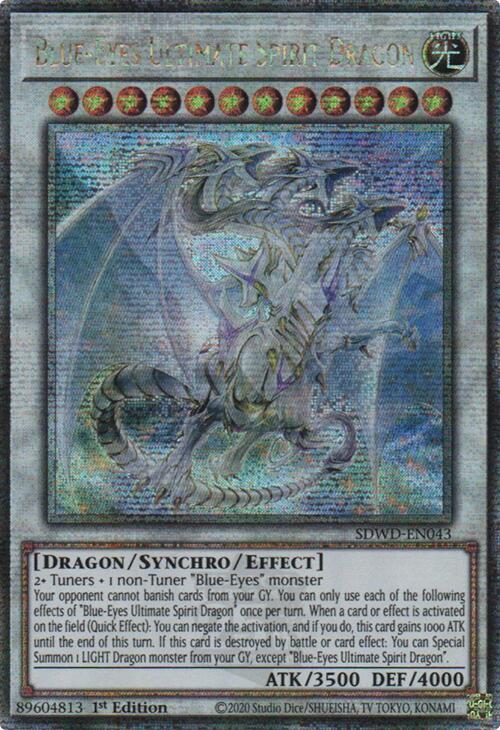 Blue-Eyes Ultimate Spirit Dragon (Quarter Century Secret Rare) [SDWD-EN043] Quarter Century Secret Rare | Good Games Morley