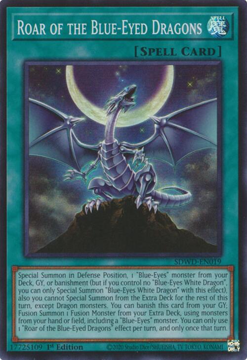 Roar of the Blue-Eyed Dragons [SDWD-EN019] Super Rare | Good Games Morley