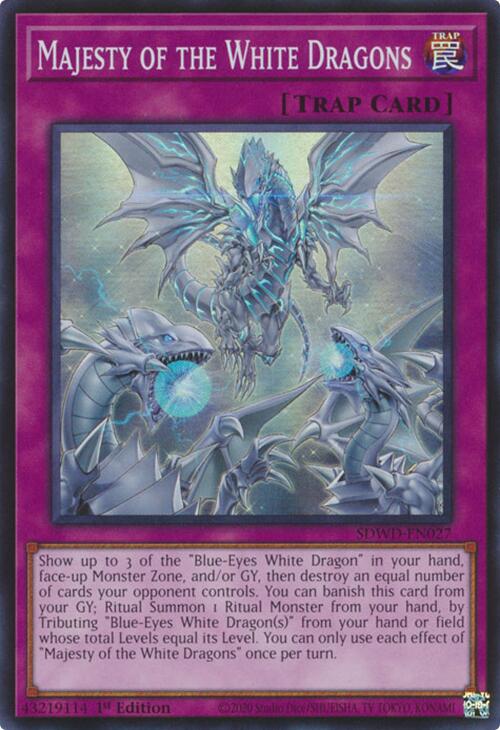 Majesty of the White Dragons [SDWD-EN027] Super Rare | Good Games Morley