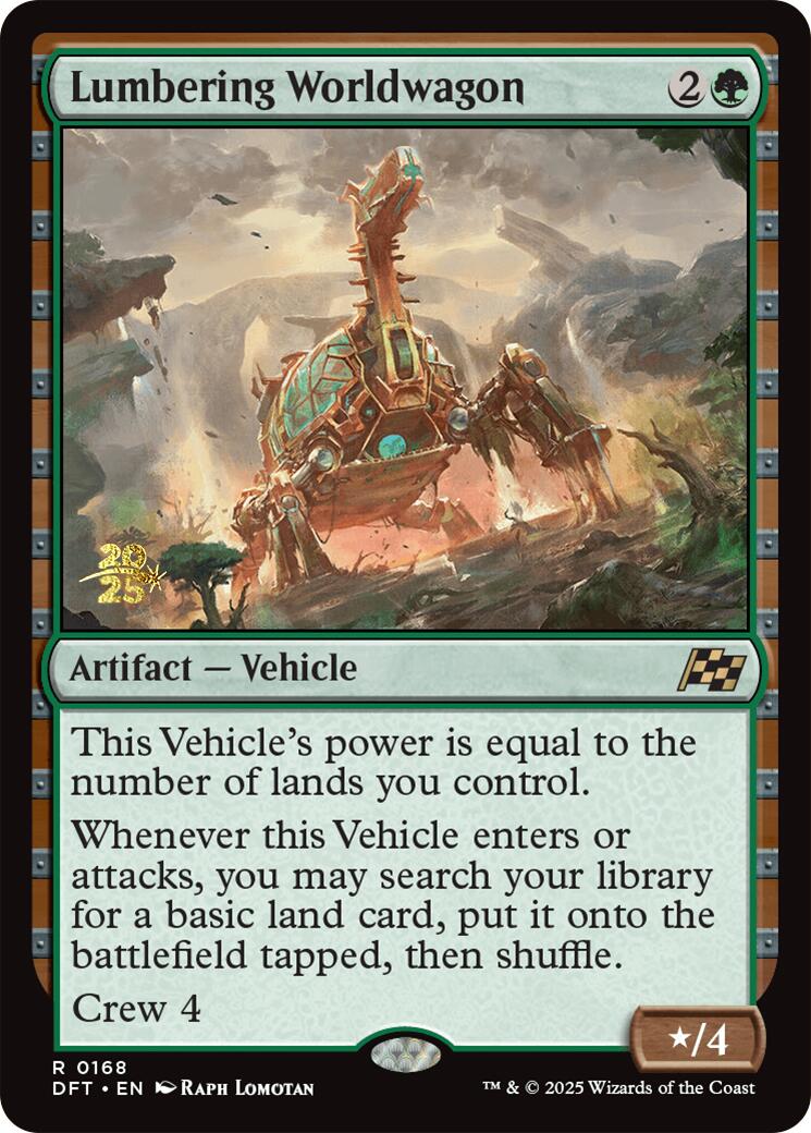 Lumbering Worldwagon [Aetherdrift Prerelease Promos] | Good Games Morley