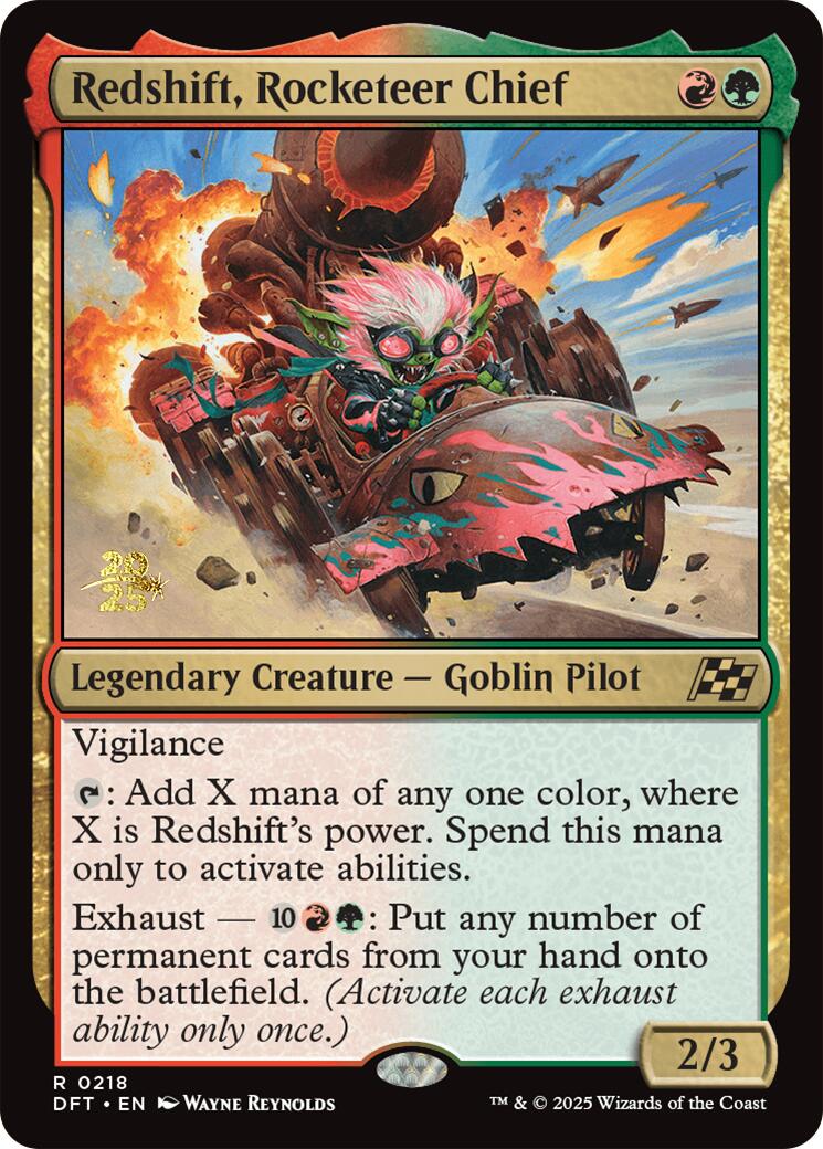 Redshift, Rocketeer Chief [Aetherdrift Prerelease Promos] | Good Games Morley