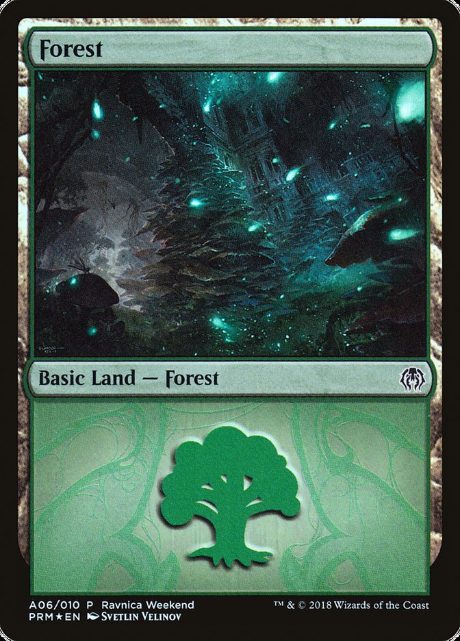 Forest (A06) [Ravnica Allegiance Ravnica Weekend] | Good Games Morley