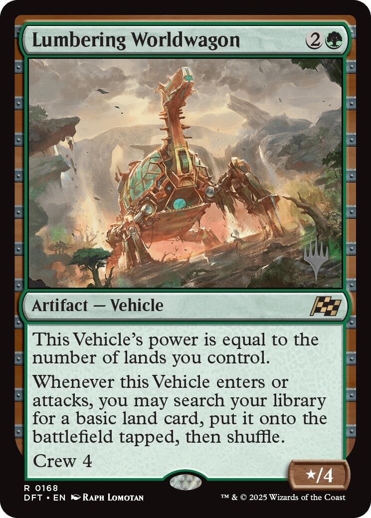 Lumbering Worldwagon (Promo Pack) [Aetherdrift Promos] | Good Games Morley