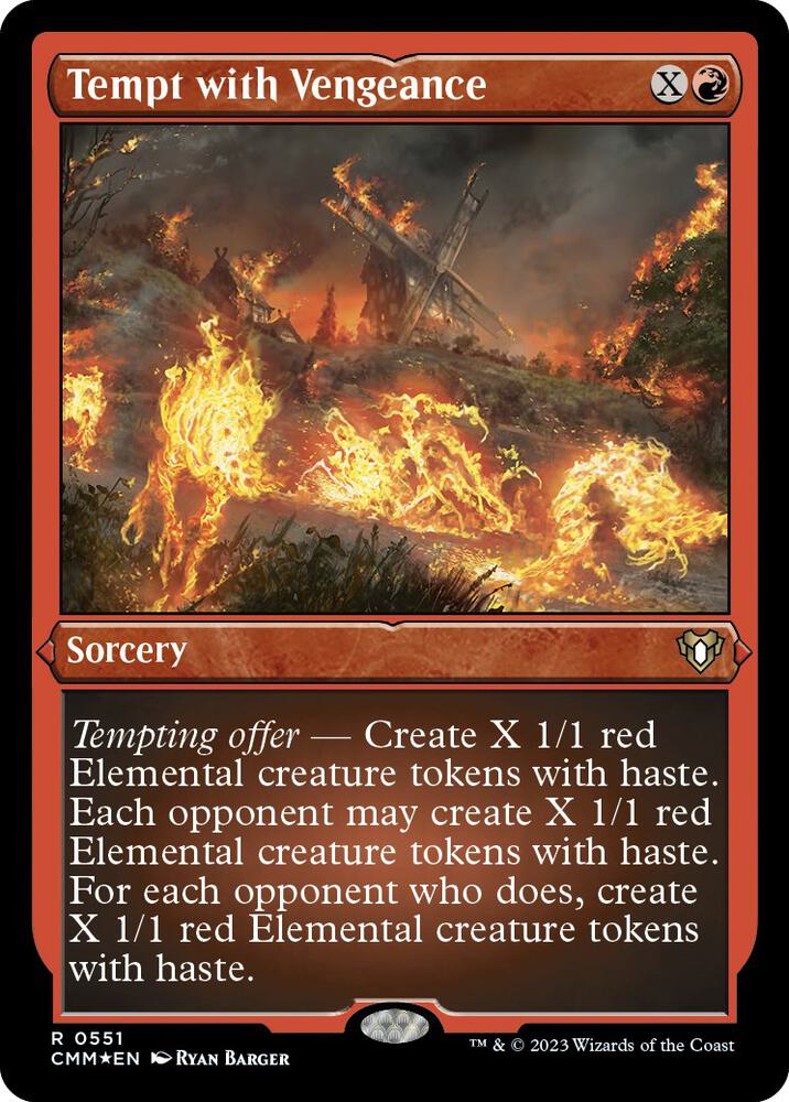 Tempt with Vengeance 551/451 (Commander Masters)  - Etched Foil | Good Games Morley