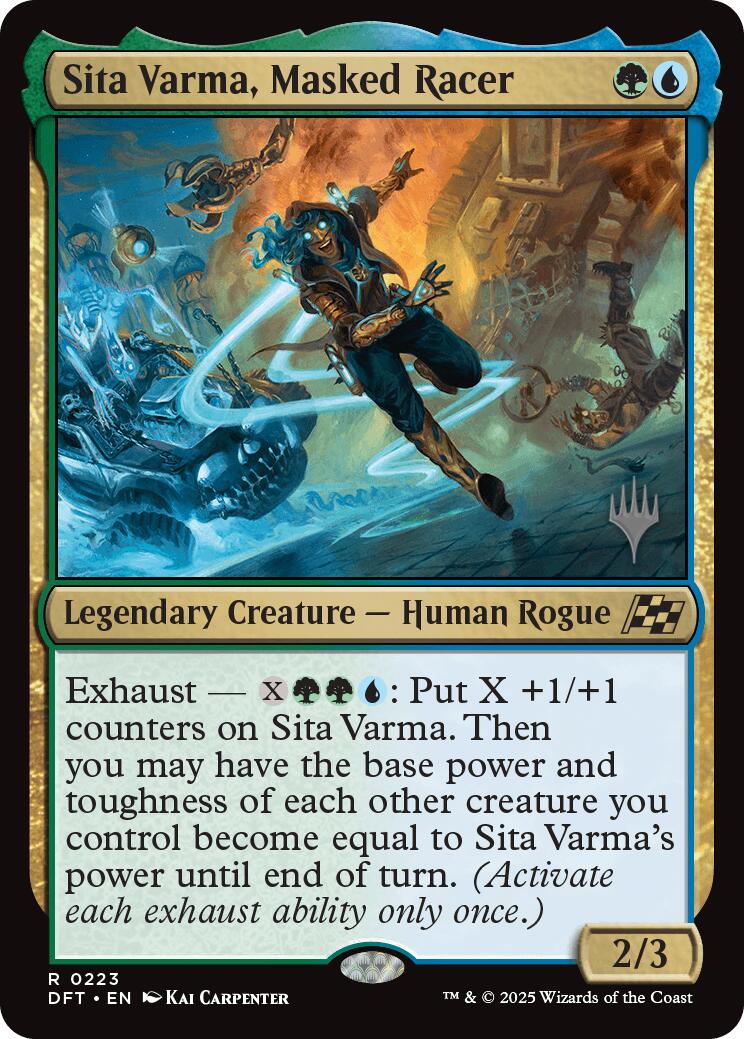 Sita Varma, Masked Racer (Promo Pack) [Aetherdrift Promos] | Good Games Morley