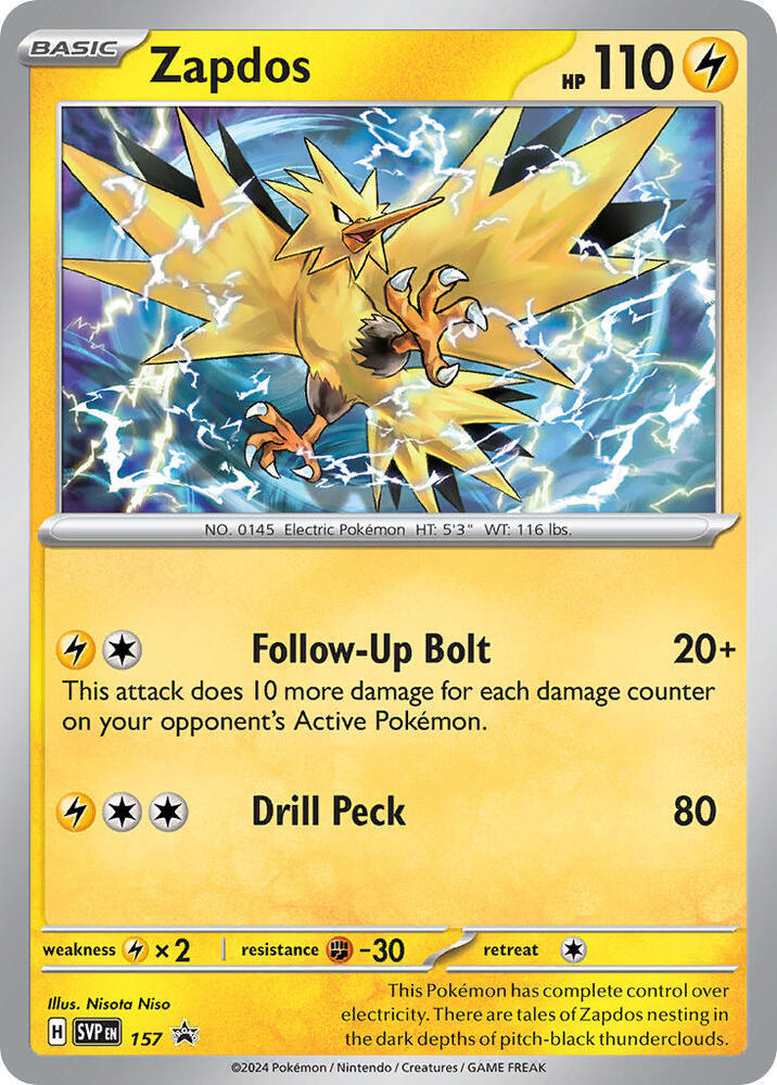 Zapdos 157 (SV: Scarlet & Violet Promo Cards)  - Holofoil | Good Games Morley