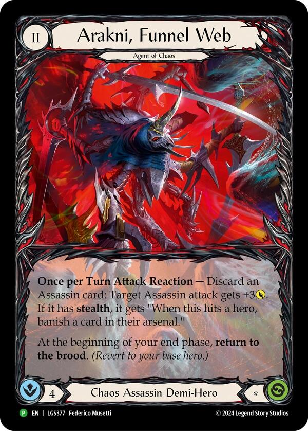 Arakni, Funnel Web (Extended Art) [LGS377] (Promo)  Rainbow Foil | Good Games Morley