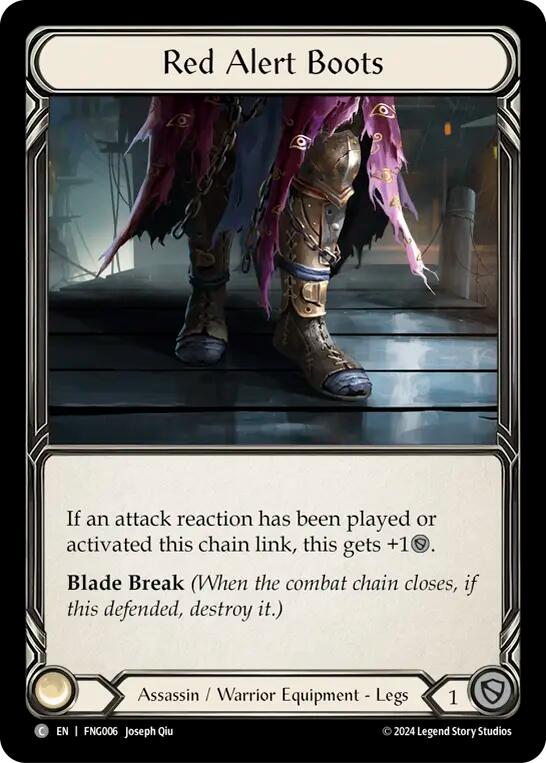 Red Alert Boots [FNG006] (The Hunted Fang Blitz Deck) | Good Games Morley